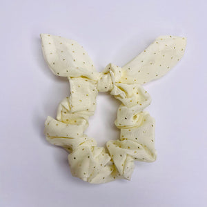 GOLD POLKA DOT SCRUNCHIE - The Rain Maya Collection