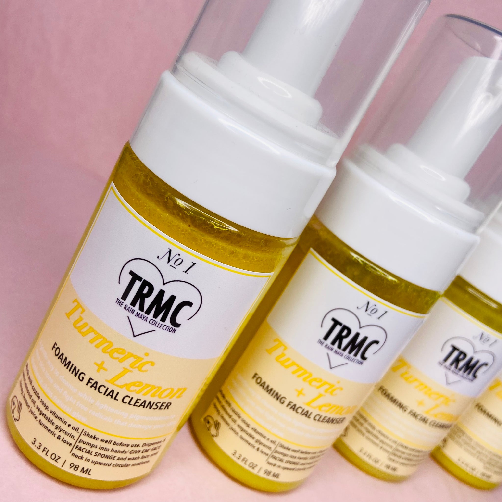 TURMERIC + LEMON FOAMING FACIAL CLEANSER - The Rain Maya Collection