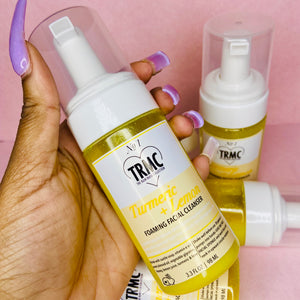 TURMERIC + LEMON FOAMING FACIAL CLEANSER - The Rain Maya Collection